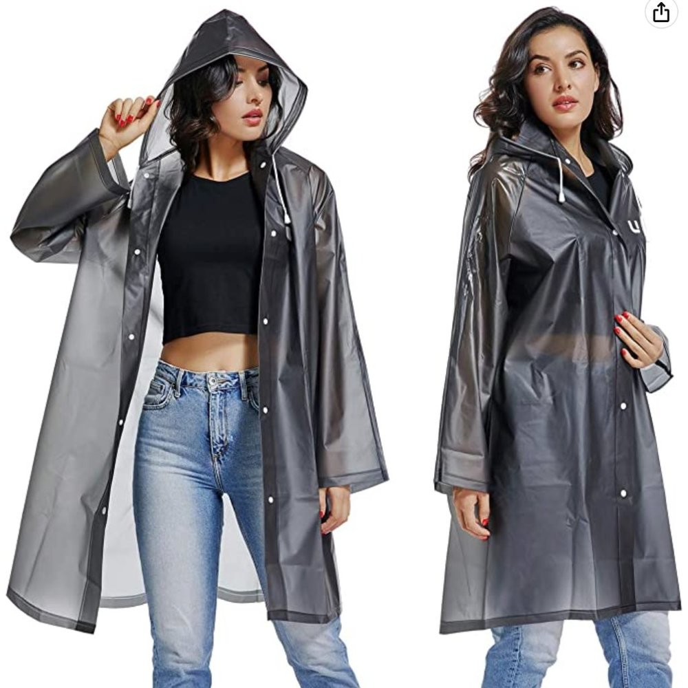 **HOST PICK ** Clear Black Raincoat
